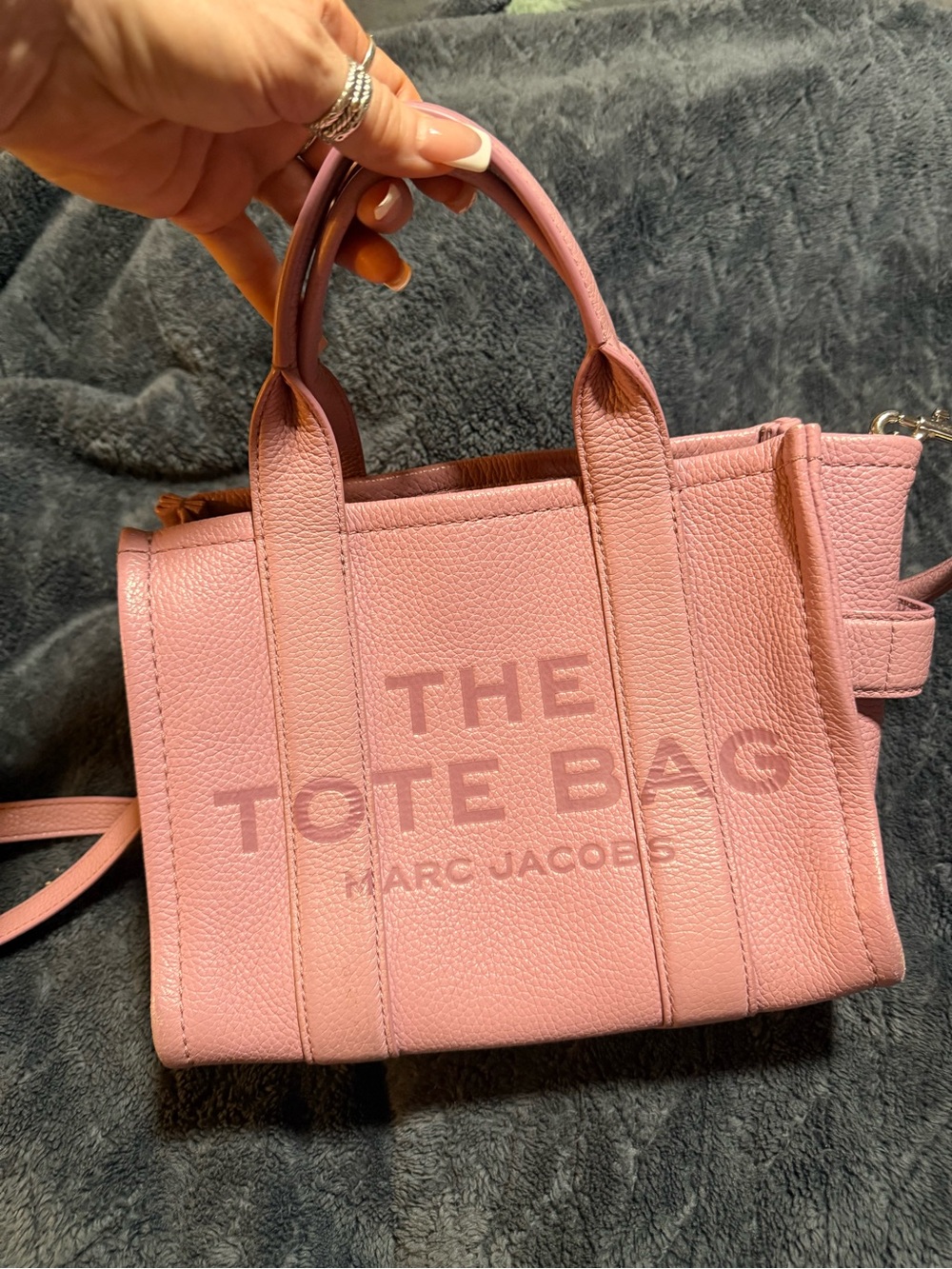 Marc Jacobs The Tote Bag Mini in Dusty Pink Leather with dust bag